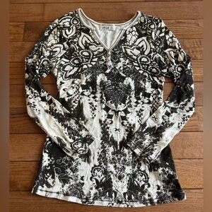 Y2K grunge allover print top